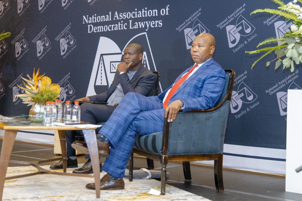 NADEL_SA's tweet photo. NADEL Policy Conference - 20 October 2023: Honourable Minister of Justice and Constitutional Development, Mr Ronald Lamola addresses NADEL members.
#nadelprogressivelawyer #nadeldigimag #nadelagm2023 #nadelconference2023 https://t.co/pHbwpgbvr5