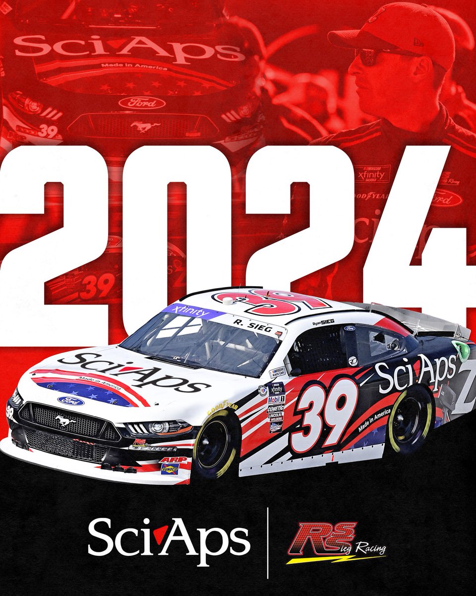 RyanSiegRacing's tweet image. Excited to be back full time in 2024 in the Xfinity Series. We have SciAps as the sponsor for all 33 races. Looking forward to closing this season strong.