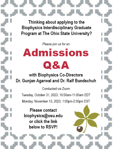 MPFosterLab's tweet photo. Recruiting #biophysics #phdstudent #PhD @OSUGradSchool https://t.co/A6d2hI78Zc Register: https://t.co/0UBLuHOBEe https://t.co/RwxrDvldBP