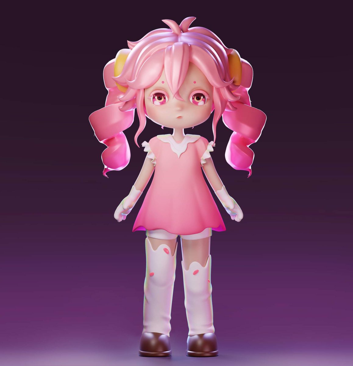 kadynngd's tweet photo. One of character design + scuplting commission that i’ve done for Cyn’s collection. 
🥰🥰
#blender #scuplt #characterdesign https://t.co/a91evNqsTa