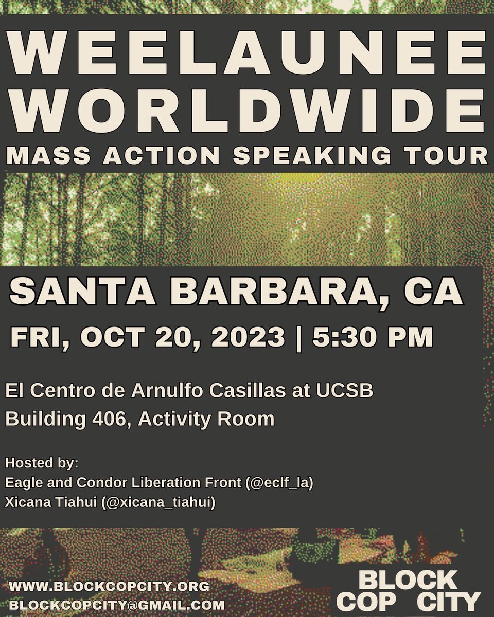 Happening today at El Centro at 5:30pm!! #StopCopCity