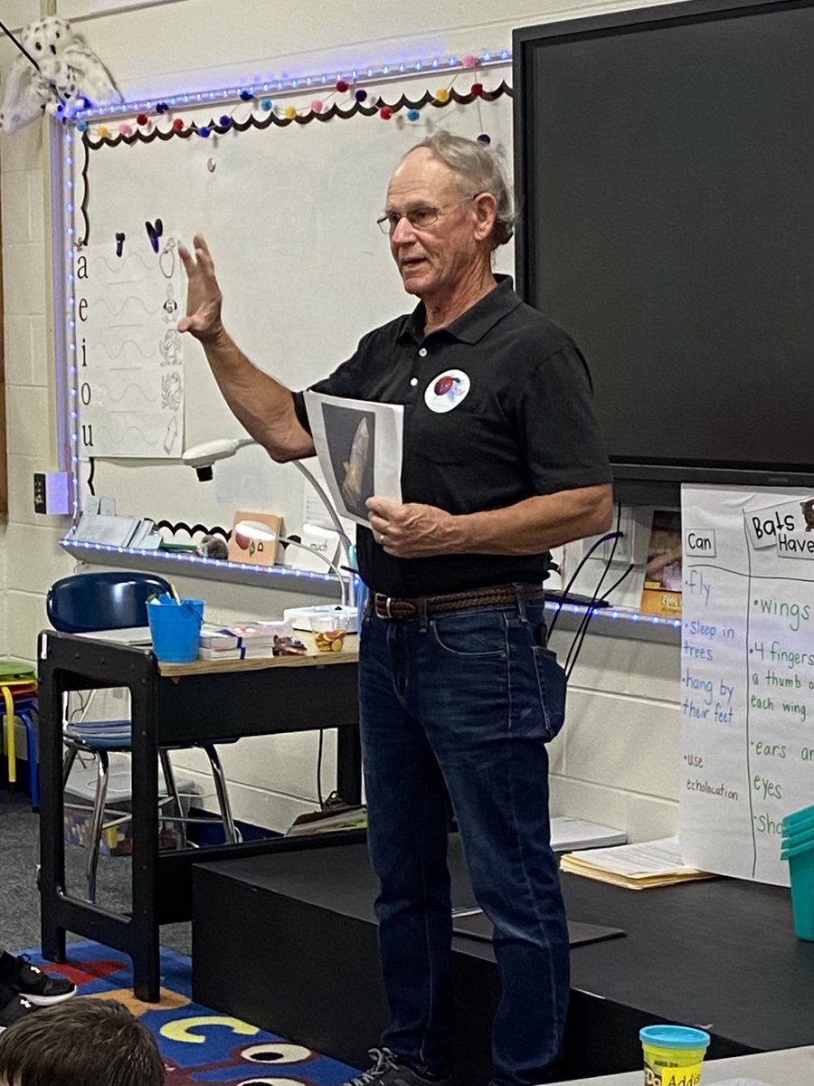 Mr. James Vickery aka Batman came to visit our k-2 classes ⁦<a href="/BENPanthers/">Bennett Panthers</a>⁩. He unpacked a lot of information about bats that are in our state, and he  helps keep bats out of our homes.  ⁦