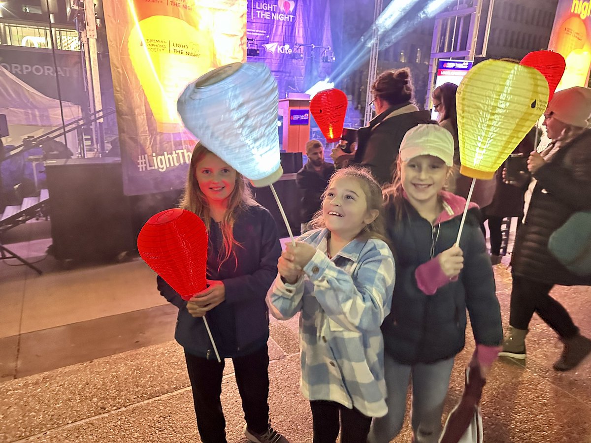 BenNovitsky's tweet photo. It felt so touching to “Light the Night” as we celebrated one of our students, Langley!  We’ve walked alongside Langley in her leukemia journey during her kindergarten and first-grade years – we are so proud to celebrate where she is now! https://t.co/9CmXczO1d3