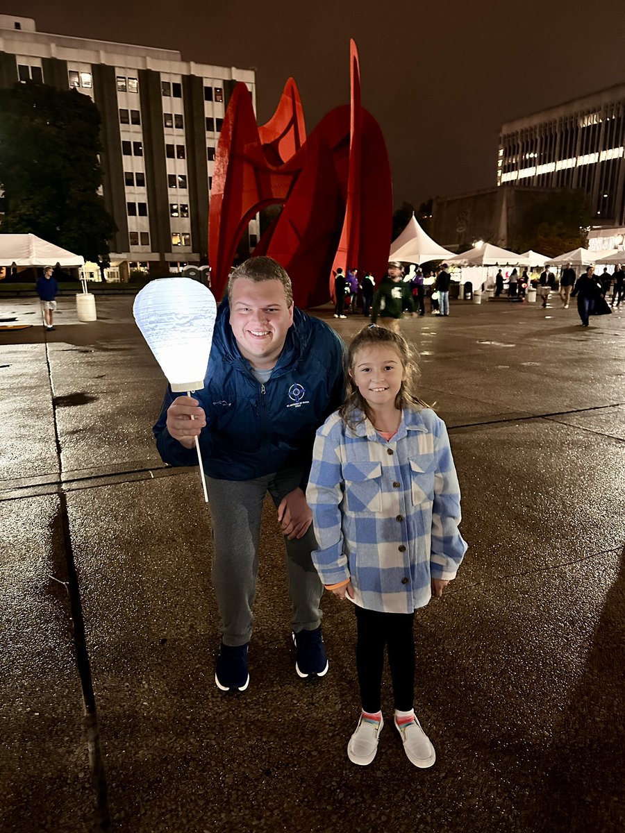BenNovitsky's tweet photo. It felt so touching to “Light the Night” as we celebrated one of our students, Langley!  We’ve walked alongside Langley in her leukemia journey during her kindergarten and first-grade years – we are so proud to celebrate where she is now! https://t.co/9CmXczO1d3