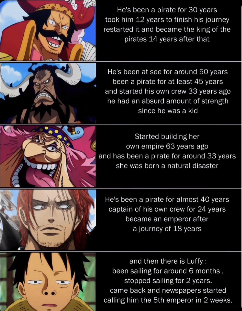 justmeight's tweet photo. Luffy’s growth is actually unfair I feel bad for all the other pirates 😭 https://t.co/LTC1tjIgks
