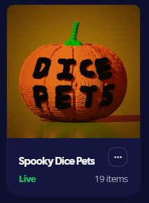WrockFit's tweet photo. Spooky #DicePets collection is now live!
You can now find all of our adoptable haunted homies in one place, easily, only on @LoopExchange
Link to collection in comments
13 furry, freaky frens still available
Act fast to get your family favorite!
🕷🦇🦋😈🐀🐶 https://t.co/HXplTuAEPm