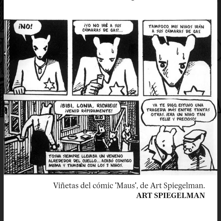 Hoy preparaba algo para cuarto. Con gaza, muro, israel... En fin, que andaba yo muy rallada y me he percatado que #maus de spiegelman y mercè rodoreda en "la plaça del diamant" narran lo mismo. I he mort de desesperança