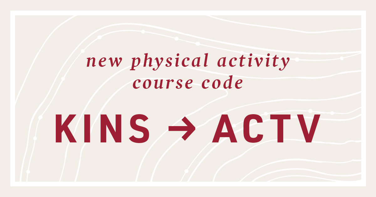 TempleCPH's tweet photo. Physical activity courses at @TempleUniv are getting an update! Starting in the spring 2024 semester, the subject code is changing from Kinesiology (KINS) to Physical Activity (ACTV).

Visit the Bulletin to see a full list of ACTV courses: https://t.co/WeHMp3bQsO https://t.co/WjwOOVwlAN