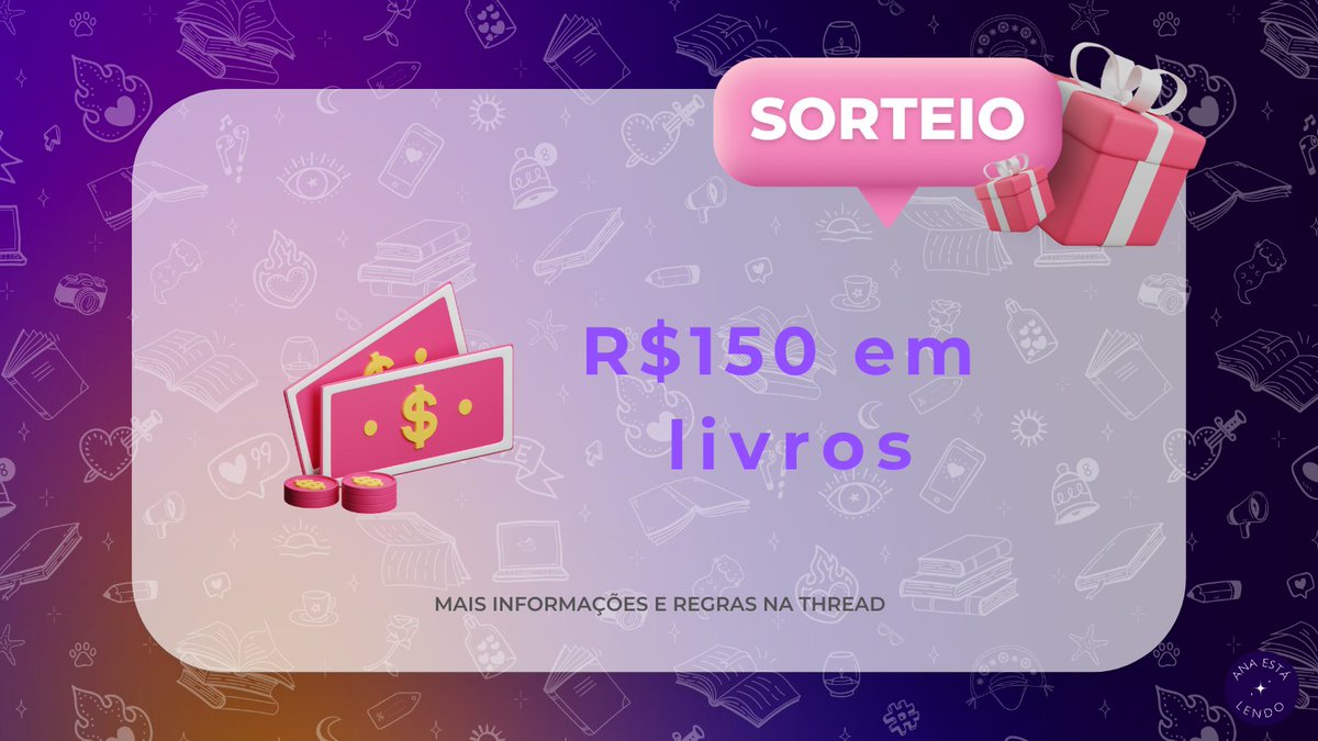 🚨 SORTEIO 🚨

🎁 DOIS GANHADORES, cada um irá levar R$150 em livros!

📍 Regras:

- Seguir <a href="/anaestalendo/">✨ ana está lendo</a> 
- Seguir instagram.com/anaestalendo
- Dar RT sem citar!

🍀 Resultado: 10/11 

Boa sorte!