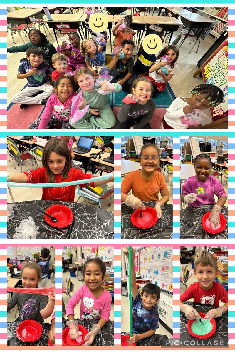 SLIME PARTY!! Today we made slime as a reward for filling our positive behavior marble jar! #OTESpride #SpartanLegacy