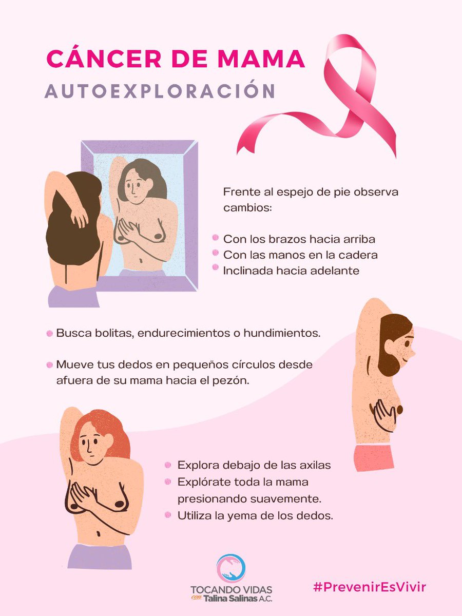 TalinaSalinasP's tweet photo. Te comparto esta información esencial sobre la autoexploración en casa. Tu salud es lo primero, así que recuerda, si notas cualquier cambio, no dudes en visitar a tu médico. 💖
 #OctubreRosa

@seguidores https://t.co/l6ALkPIHYj