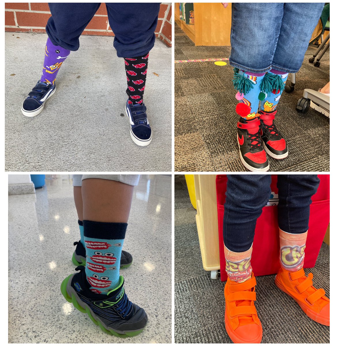 Wearing our crazy socks @BaysideBulldog to think about our digital footprint. We want to be “paw”sitive digital citizens. @CathyBrumm @MsOConnor33 @vblms @DrShewbridge @sericfisher