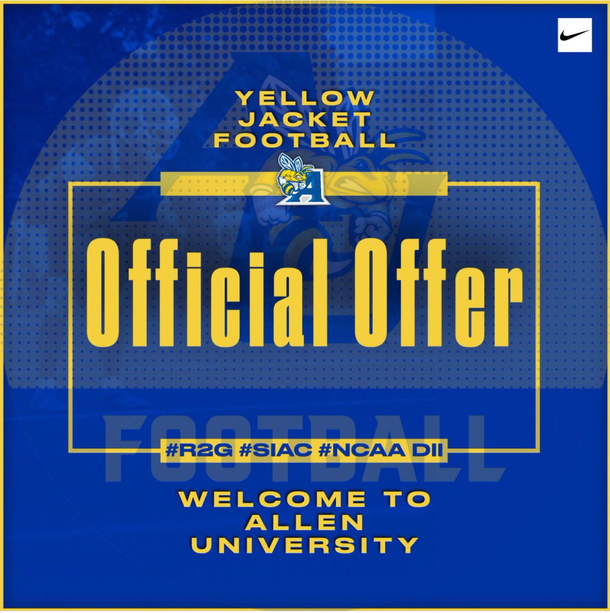 #AGTG 🙏🏾 Blessed to receive an offer from Allen University 💙💛