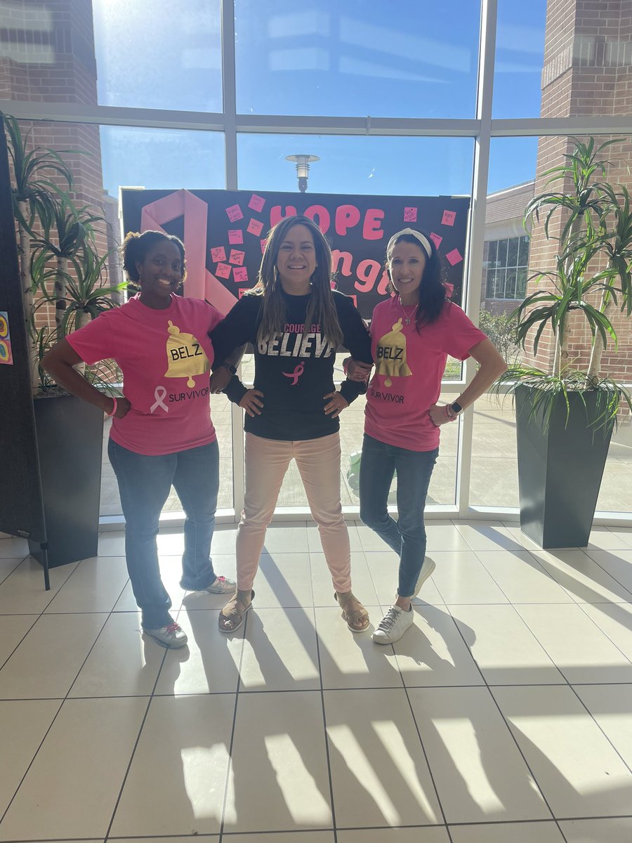 Celebrating a very strong survivor today…our AMAZING Occupational Therapist. Let’s ring it in for Belz. We love you.💗#KleinThinkPink