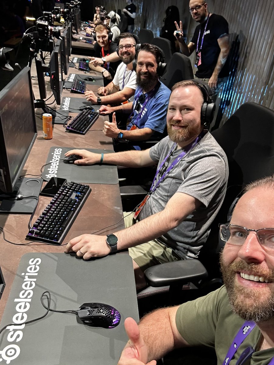 This awesome team is all getting hands on <a href="/tarkovarena/">Escape from Tarkov: Arena</a>! 

Got some partners and close friends! 

<a href="/JesseKazam/">JesseKazam</a> <a href="/NoiceGuy_/">NoiceGuy</a> <a href="/geeksehh/">Geekseh 🍁</a> <a href="/Travisteez/">Travisteez</a> @JeffMStinson