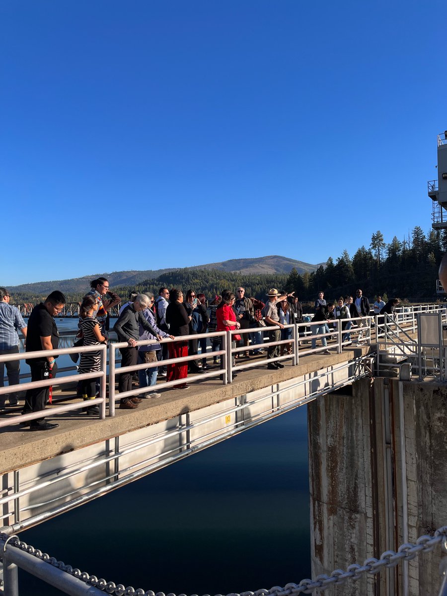 USACEHQ's tweet photo. .@SeattleDistrict hosted 54 attendees of this year's #AISES National Conference for a tour of Albeni Falls Dam. Participants learned about #USACE missions, tribal relationships and #partnerships, fish passage and career opportunities. #AISESNC23
#NativesInSTEM #BuildingStrong https://t.co/4qPYhpzs31
