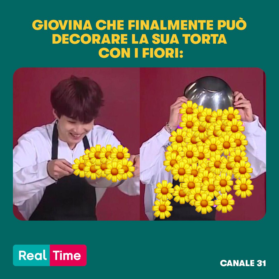 realtimetvit's tweet image. Finalmente in questa prova Giovina potrà mettere tutti i fiori che vorrà! 😂🌼 #BakeOffItalia #RealTime #canale31