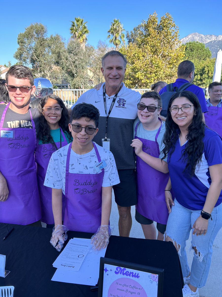 Great start to the day @ Best Buddies Coffee Cafe Grand Opening <a href="/RanchoHSCougars/">Principal Aikens</a>