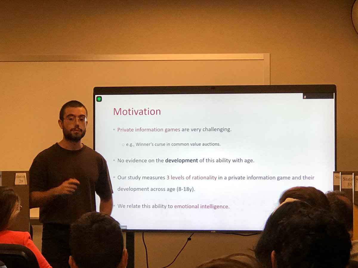 A big thank you to Juan Gonzalez for presenting his research on the development of rationality in games with hidden information at the latest LABEL/IEPR Seminar!
#development #strategy #theoryofmind #rationality #games #children #behavioraleconomics