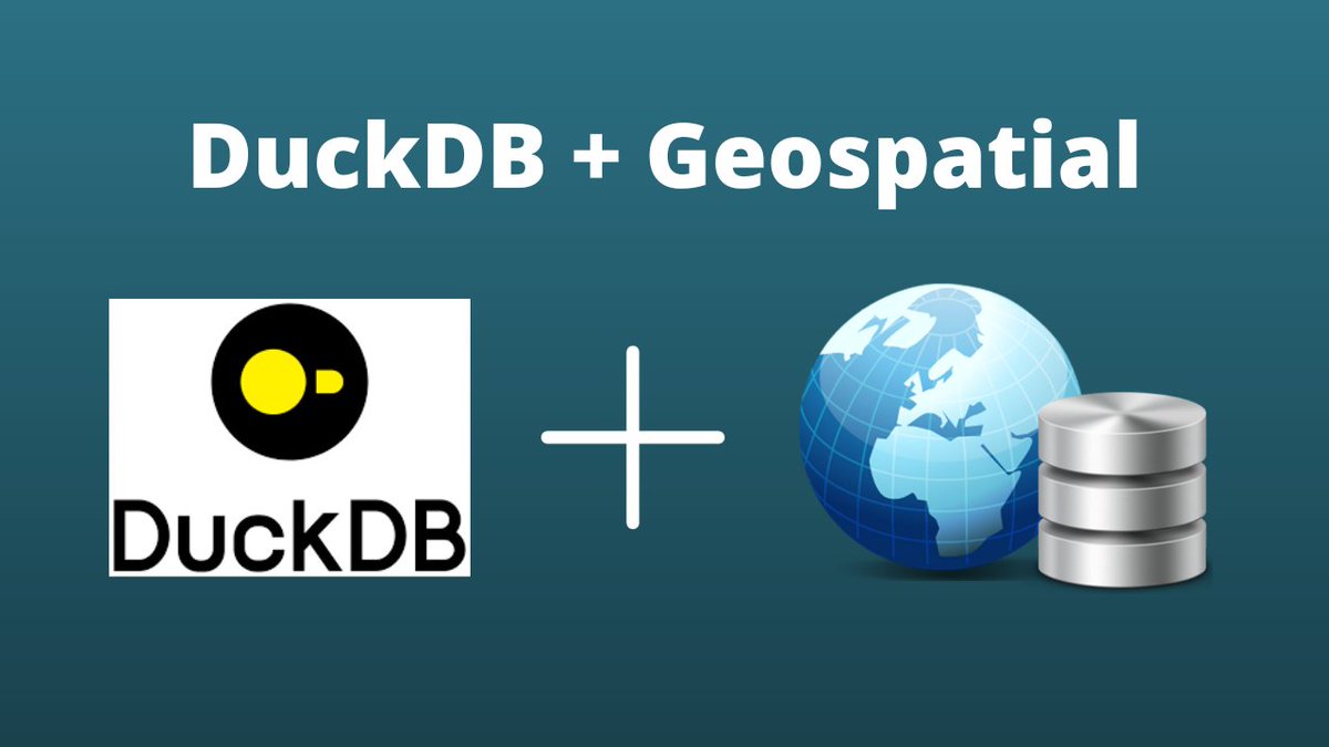 giswqs's tweet photo. I will be teaching #DuckDB for #geospatial starting next week. Learning spatial databases is so much easier with DuckDB. Follow the links below for updates 👇

Website: https://t.co/MiefzofnDY
GitHub: https://t.co/QbH4jTjDvM
YouTube: https://t.co/qALYaEpBqh https://t.co/Lb25QHDAMI