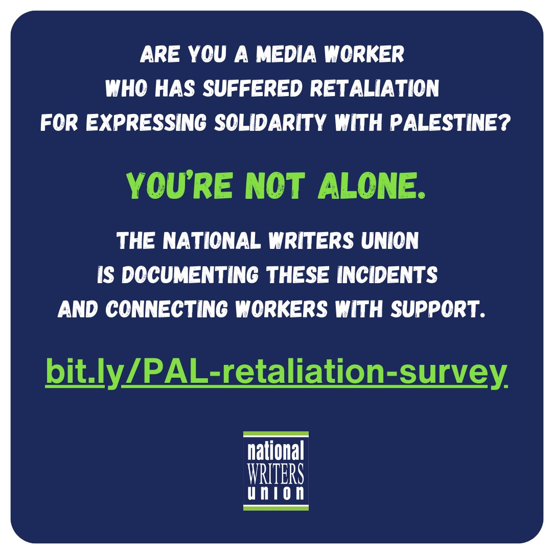 In the last week, we've seen reports from around the world of censorship, repression, & retaliation against those who express solidarity with Palestinians—including many Jewish and Israeli journalists and scholars. Help us track these incidents & connect workers with support.