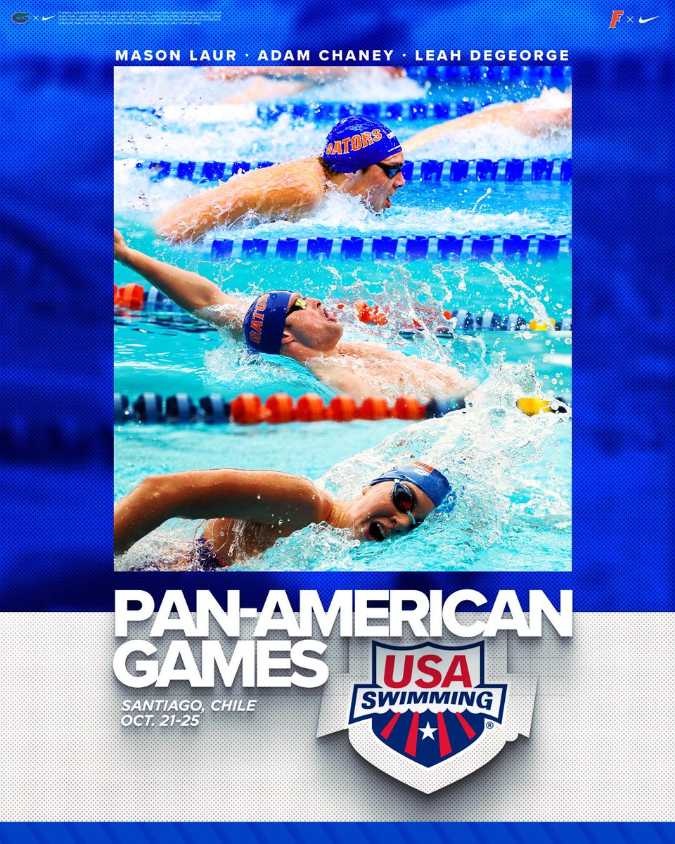 GatorsSwimDv's tweet photo. 📍 Santiago, Chile 

Three Gators will be competing at the Pan-American Games this weekend!

#GoGators https://t.co/ZwPqKCPX5V