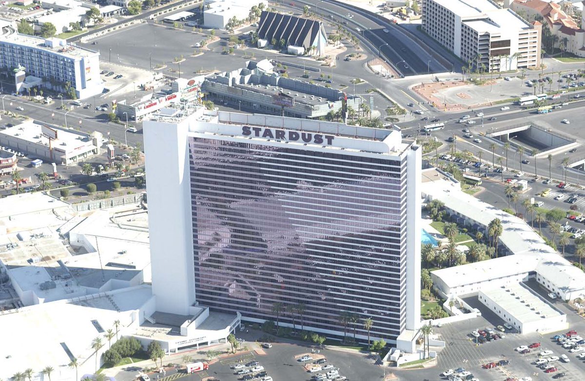 The Stardust Hotel, The Royal Resort, now closed, and The Guardian Angel Cathedral.