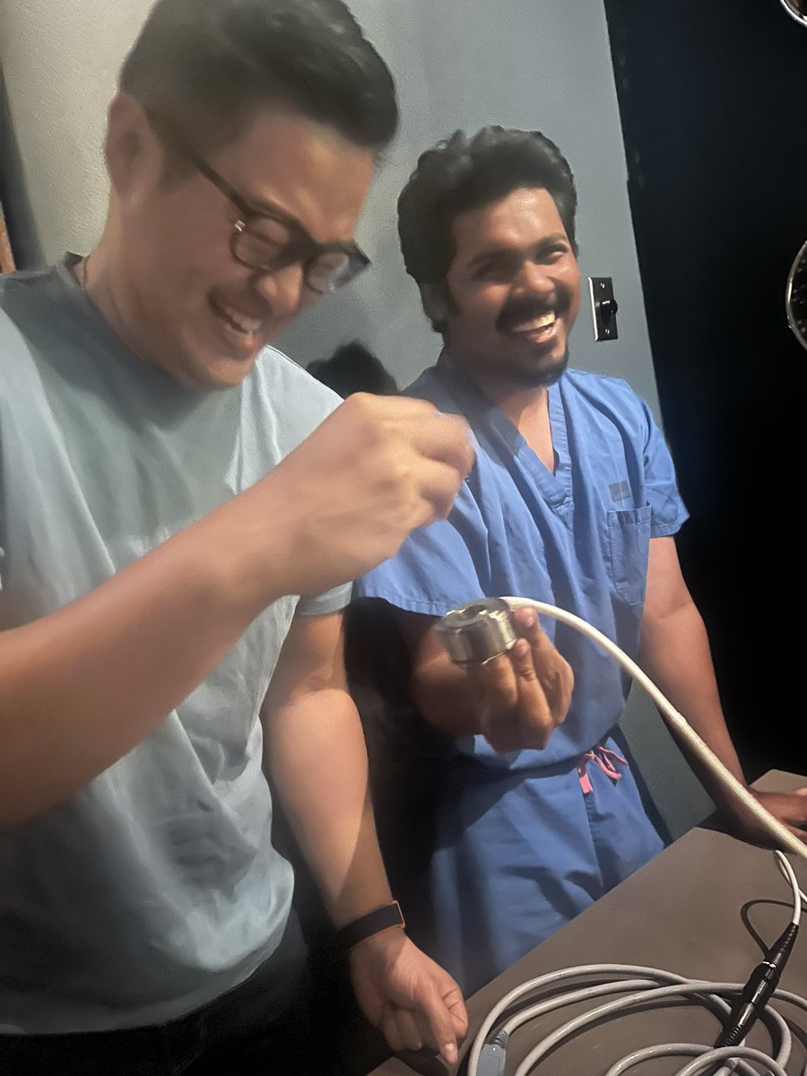utmbcardiology's tweet photo. Had a great time learning about #LVADs last night! Our fellows got to be hands-on with the #HeartMate3 and learned all the mechanics and how to triage common alarms 🫀♥️🫶
#CardioTwitter #CardioEd #CardiologyFellow https://t.co/n5HmwEoKoA