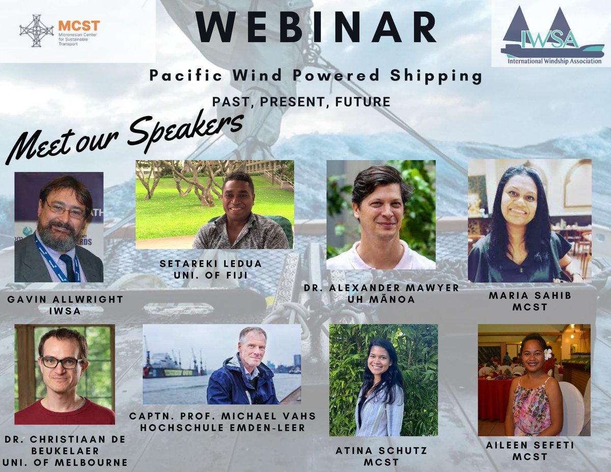 📢 Webinar alert 📢 In collaboration with @iwsa_secretary, we are excited to announce an upcoming webinar on Pacific Wind-Powered Shipping: Past, Present, and Future ⛵️ Join us on Oct. 26th!