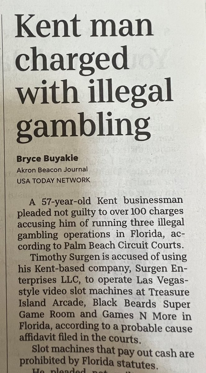 Breaking News from Ohio: My brother’s next door neighbor is in jail