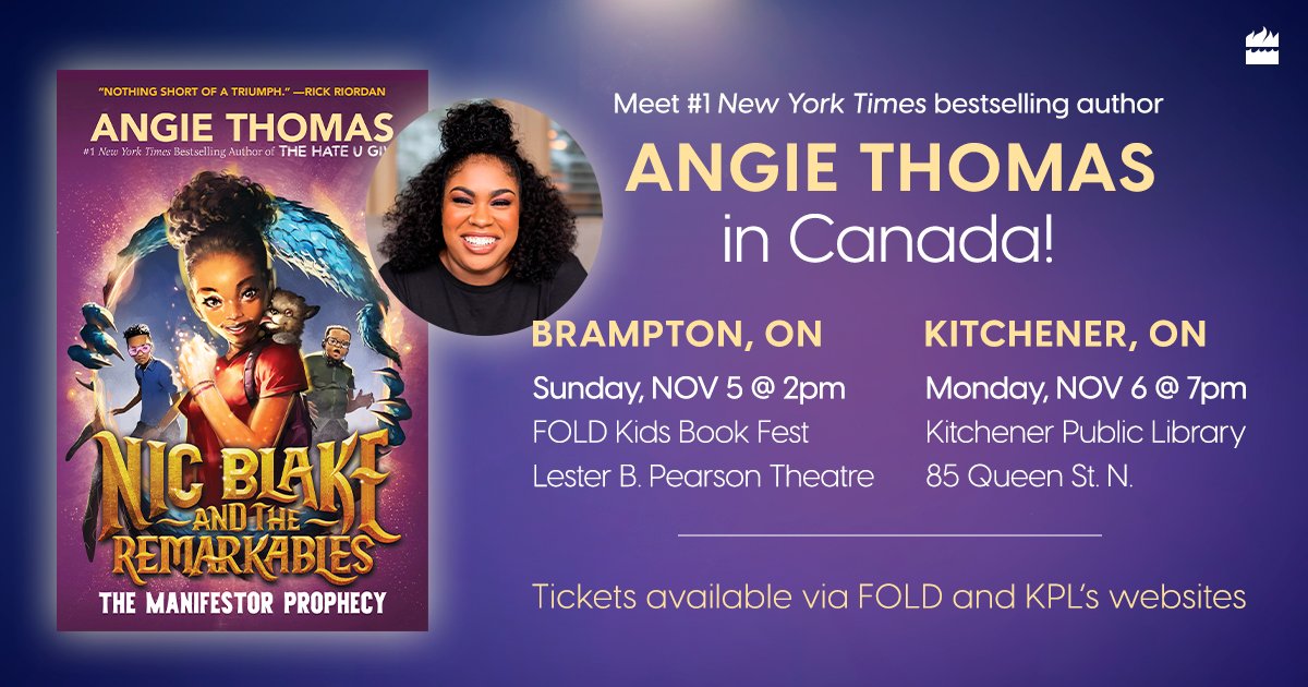 Canadian friends! I'm heading your way in a few short weeks, and I'd love to see you. Hit the link below to register for my events with <a href="/TheFOLD_/">The FOLD</a> and <a href="/KitchLibrary/">Kitchener Public Library</a>! <a href="/frenzybooks/">Frenzy</a> 

linktr.ee/AngieThomasAut…