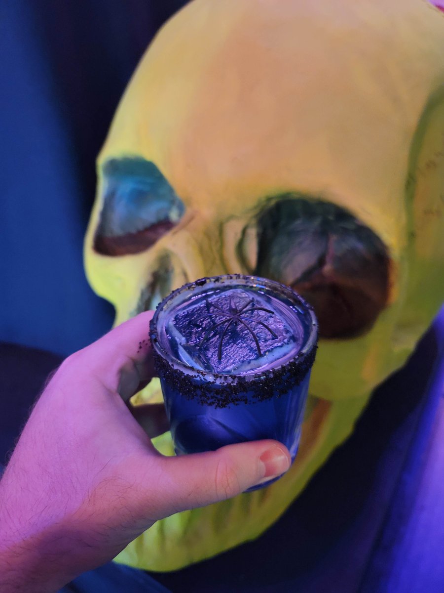 flockbarcc's tweet photo. Unveiling the Spooktail: Hocus Pocus at FLOCK!
Experience the enchantment with our latest - Spooktail: Hocus Pocus! With shimmering Empress Gin, Blue Curacao, cranberry juice, and a dash of lemon, it's a spellbinding sensation. 
Join us at FLOCK and sip on the magic! https://t.co/ijOyfK7IBV