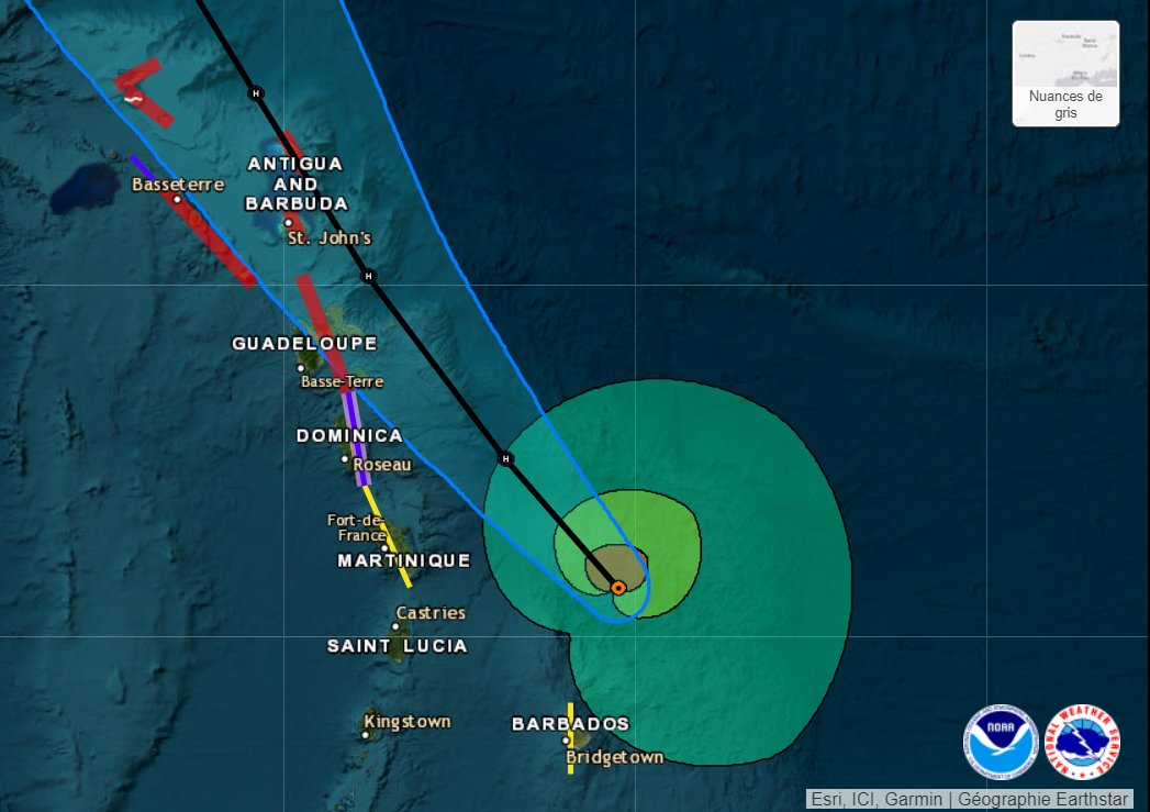 Meteouragans's tweet image. ⚠️Les îles du Nord, #StBarth &amp;amp; #StMartin sont en ALERTE OURAGAN depuis 17h.