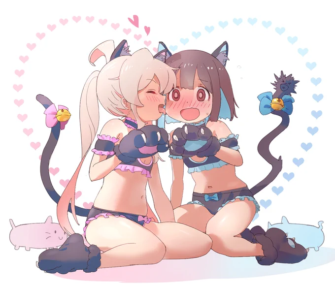 遅刻したけど、もみじちゃんお誕生日おめでとう猫になりきったまひろちゃんから、ぺろぺろの贈り物#穂月もみじ生誕祭2023 #おにまいお絵描き 