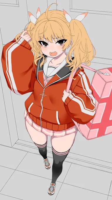 今日はここまで頑張りました #ブルアカ #イラスト 
