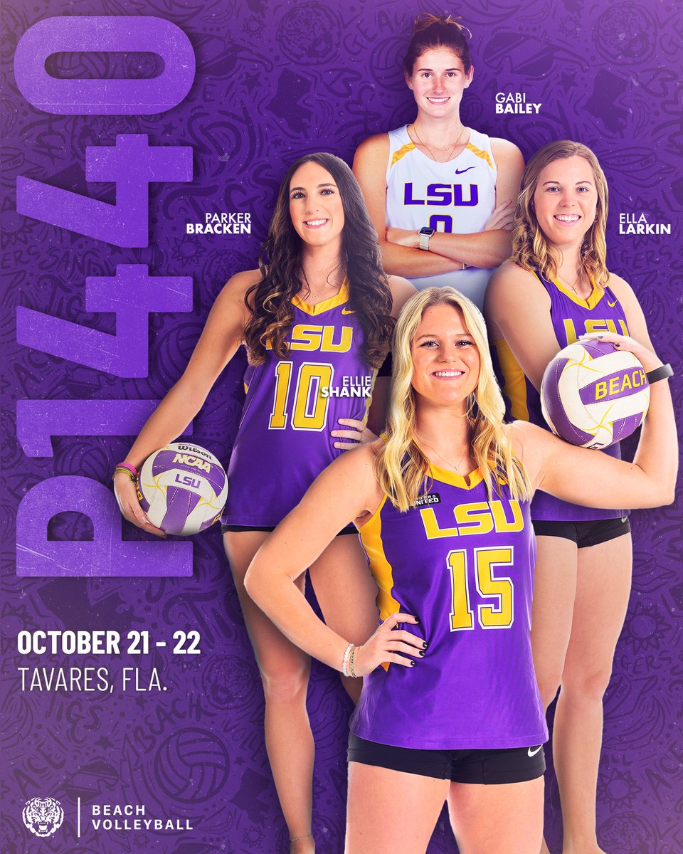 Let’s Get Tropical 🌴  Ella Larkin/Ellie Shank and Parker Bracken/Gabi Bailey are heading to Tavares, Florida for the P1440 Tournament this weekend! 

📄 lsul.su/3Sa5nyw