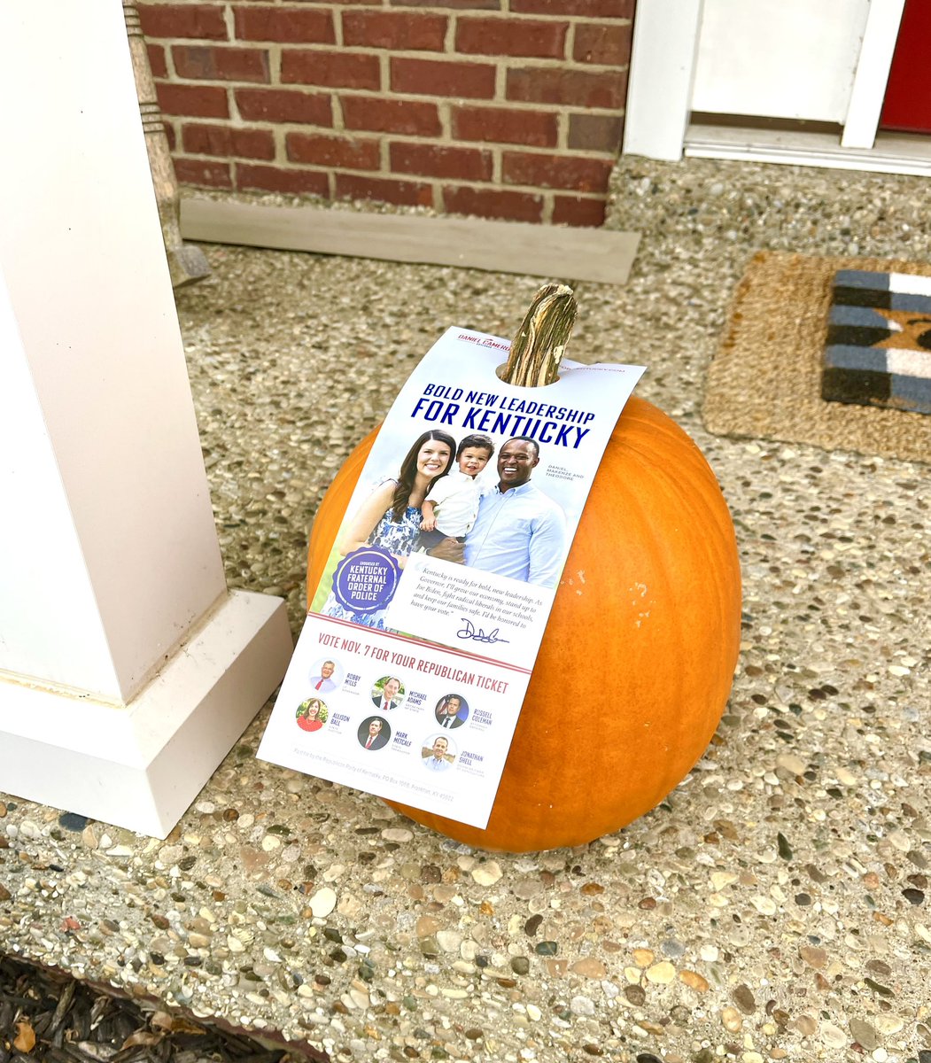Better than doorhangers! 
VOTE @DanielCameronAG  for KYGOV!!