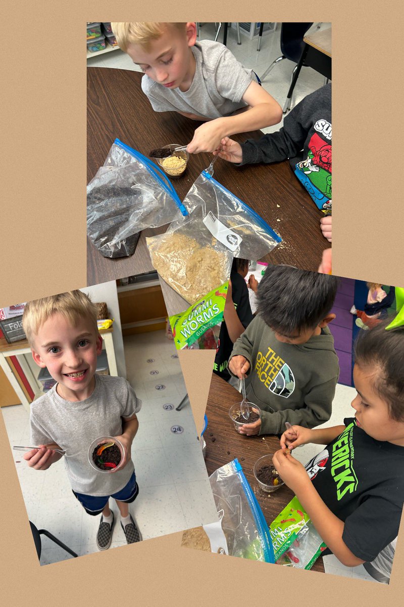 LaceyDye22's tweet photo. Fun week being science investigators and ending the week with a yummy “dirt in a cup” snack ! Yum 🔍🪱 
@NISDBoldt @SillerRosie https://t.co/qt53Vt16bx