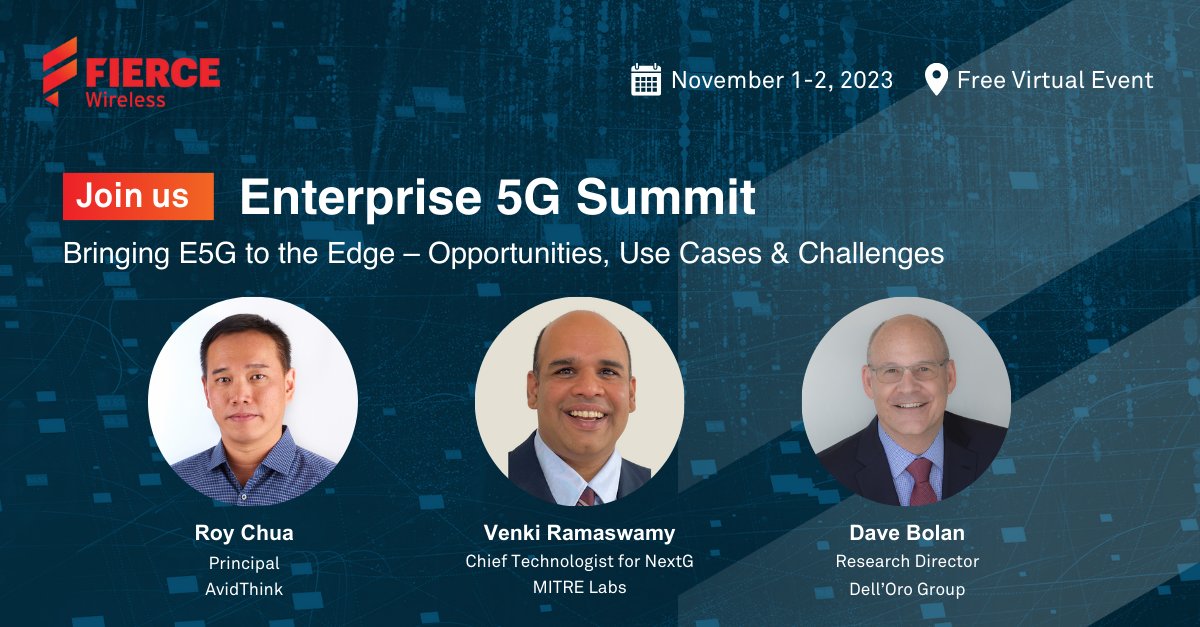 Join us on October 11, 2023, at the Enterprise 5G Summit for a deep dive into 'Bringing E5G to the Edge – Opportunities, Use Cases & Challenges.' Keynote by Prakash Sangam and a panel discussion moderated by Roy Chua, feat. Venki Ramaswamy and Dave Bolan. fiercetechnology.com/fiercetechnolo…