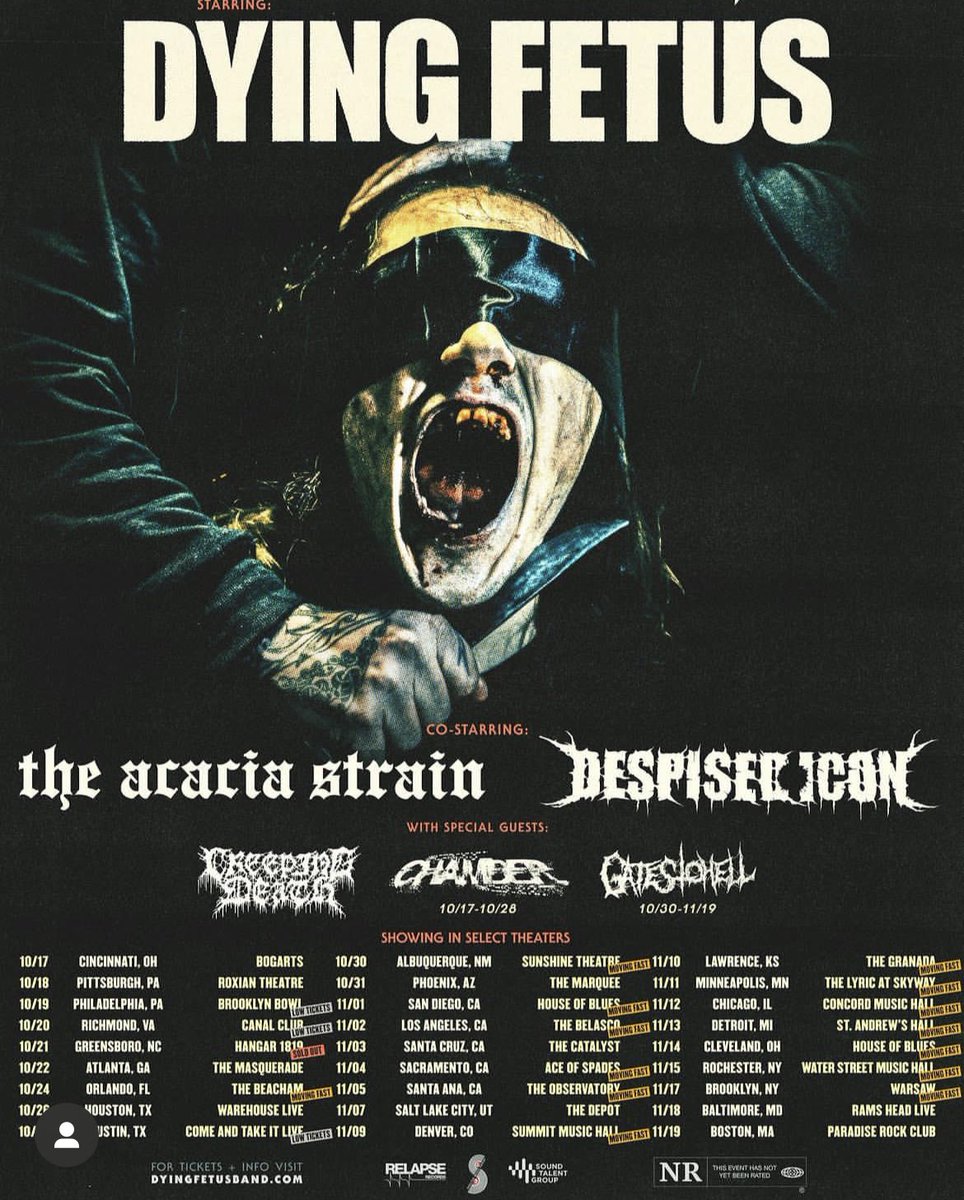 On my two hour drive to the show and it fucking sold out half way through 💀