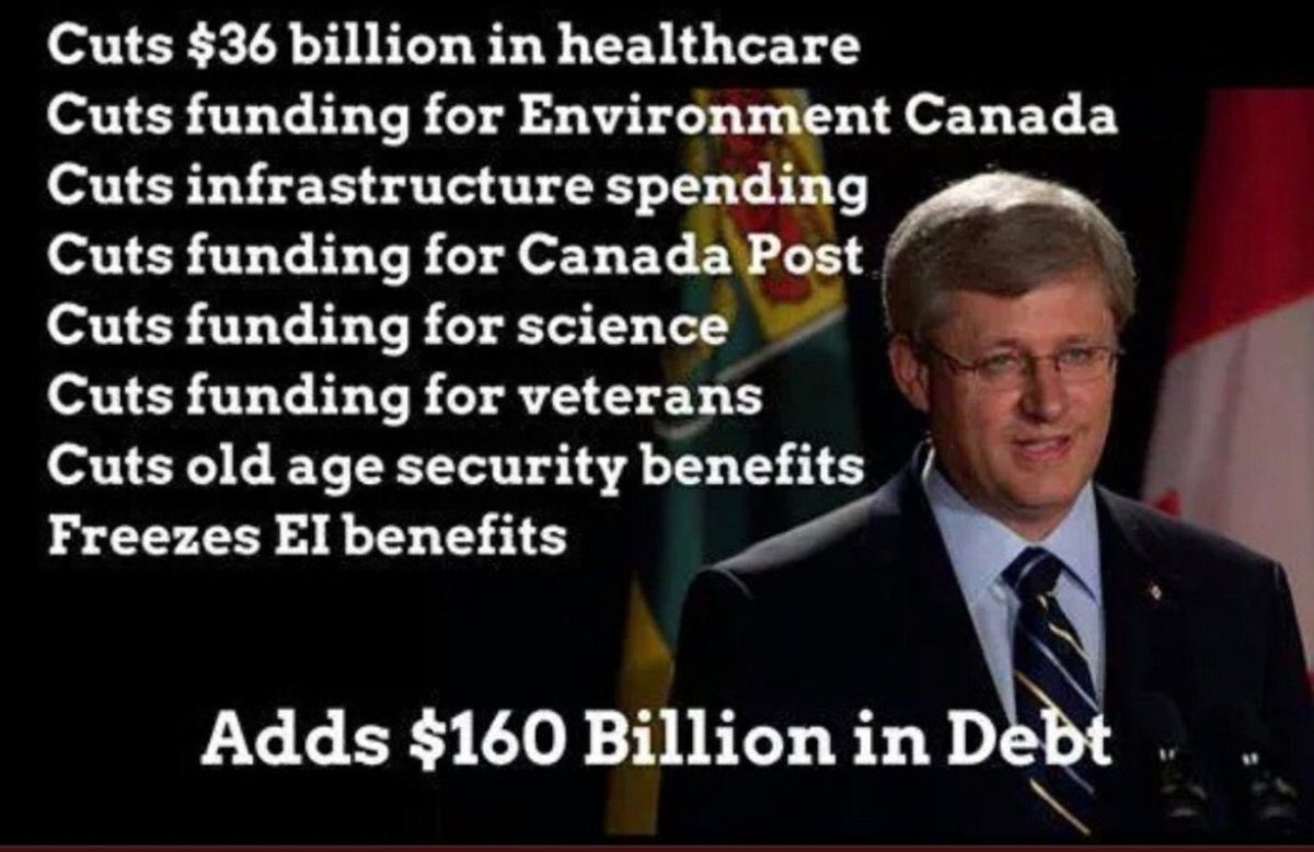 arsongurl's tweet photo. @PierrePoilievre Let's look at the facts:
Eight straight Harper Deficit years!
This is what #Trudeau and the Liberals inherited from the #CONservate gov't in 2015!
#NobodyLikesPierrePolievre #NobodyLikesPoilievre #NobodyLikesPierrePolievre #anyonebutpierre #NeverVoteConservative #cdnpoli https://t.co/ogSTCNOuiF