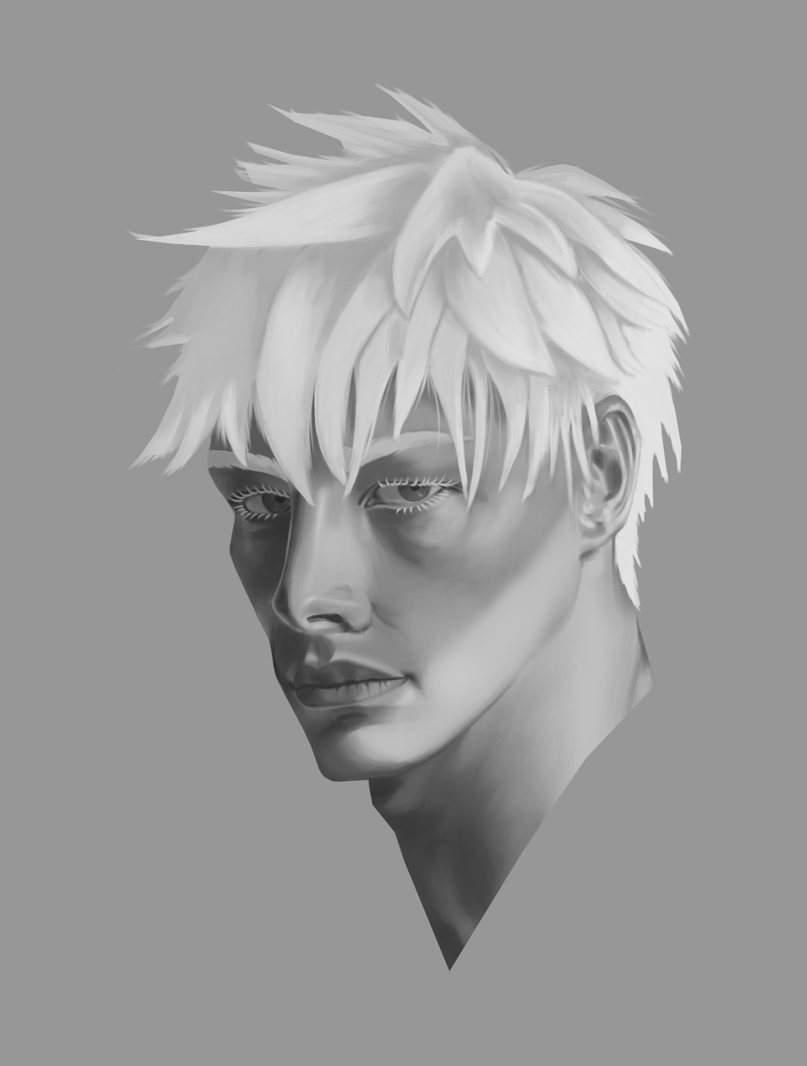 Fishbowwl's tweet photo. Gojo Satoru ♾ / Hair is so difficult 🙃 https://t.co/0LcaVDqGwQ