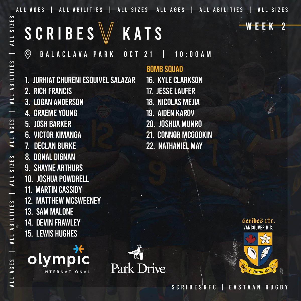ScribesRFC's tweet photo. Scribes women are poised to take on @chwk_crusaders at Gordon Park, while our division 2 men are gearing up for a clash at @katsrfc in Balaclava Park!!

Join us in backing the Scribes!! 💛💙

@bcrugbyunion 
@ScribesRFC https://t.co/EFtJrSeOxq
