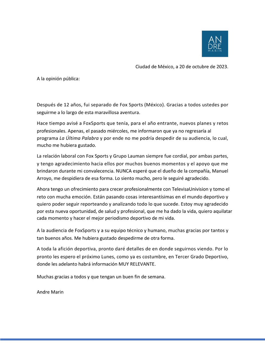 andremarinpuig's tweet photo. Comunicado oficial https://t.co/HtA8B8Uraf