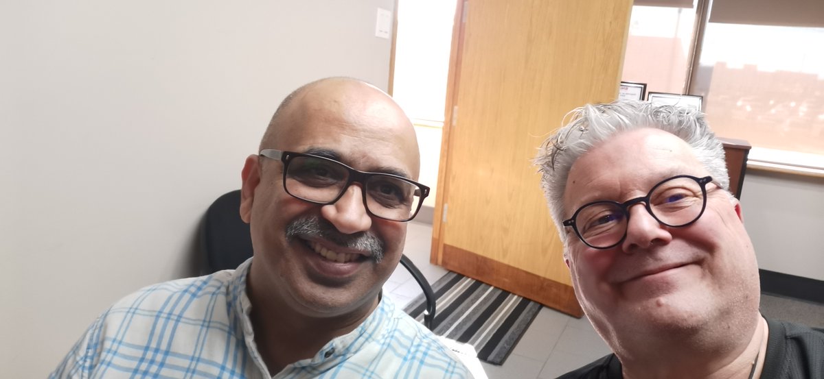 AlexPatersonYEG's tweet photo. Hi - Now for the latest in my journey of joining the 21 century
A few weeks ago I put my paper day timer aside and went digital
Today I am being set up with and being schooled on using a CRM 
Thank you Subodh Sharma of Marvel Websites for your tutoring and patience😎 https://t.co/XYDHWTCKIz