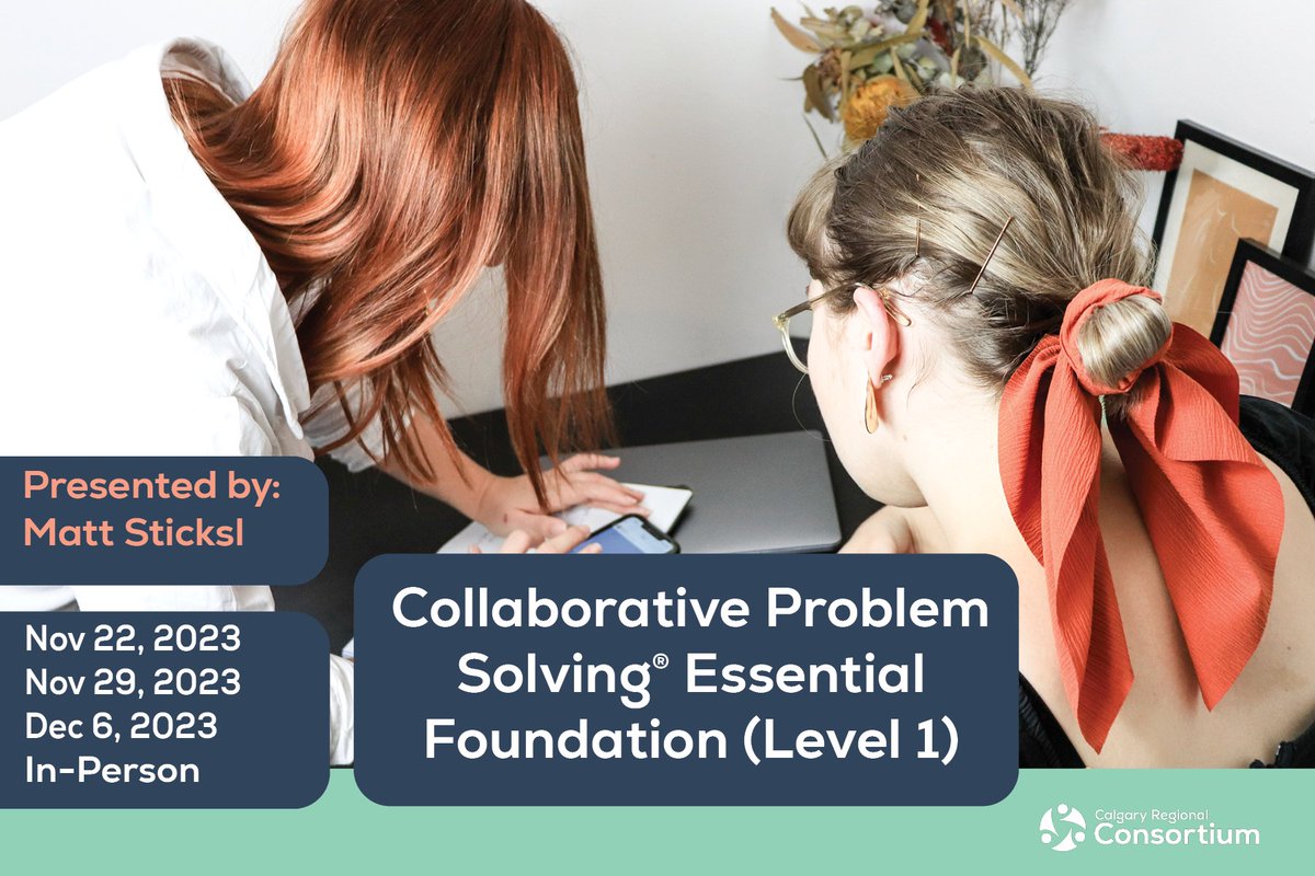 Join <a href="/MattSticksl/">Matt Sticksl (he/him)</a> for Collaborative Problem Solving® Essential Foundation (Level 1). Participants will learn all three components of the approach - assessment, planning, and intervention. Learn more: crcpd.ab.ca/program/11163