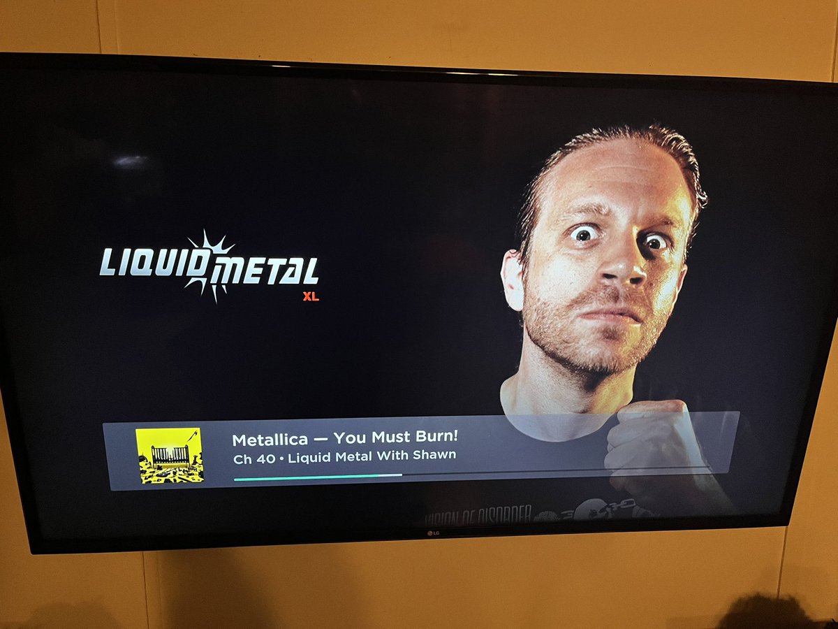 Heads up. @SXMLiquidMetal is currently playing the best song from @Metallica ‘s 72 seasons, “You Must Burn!”