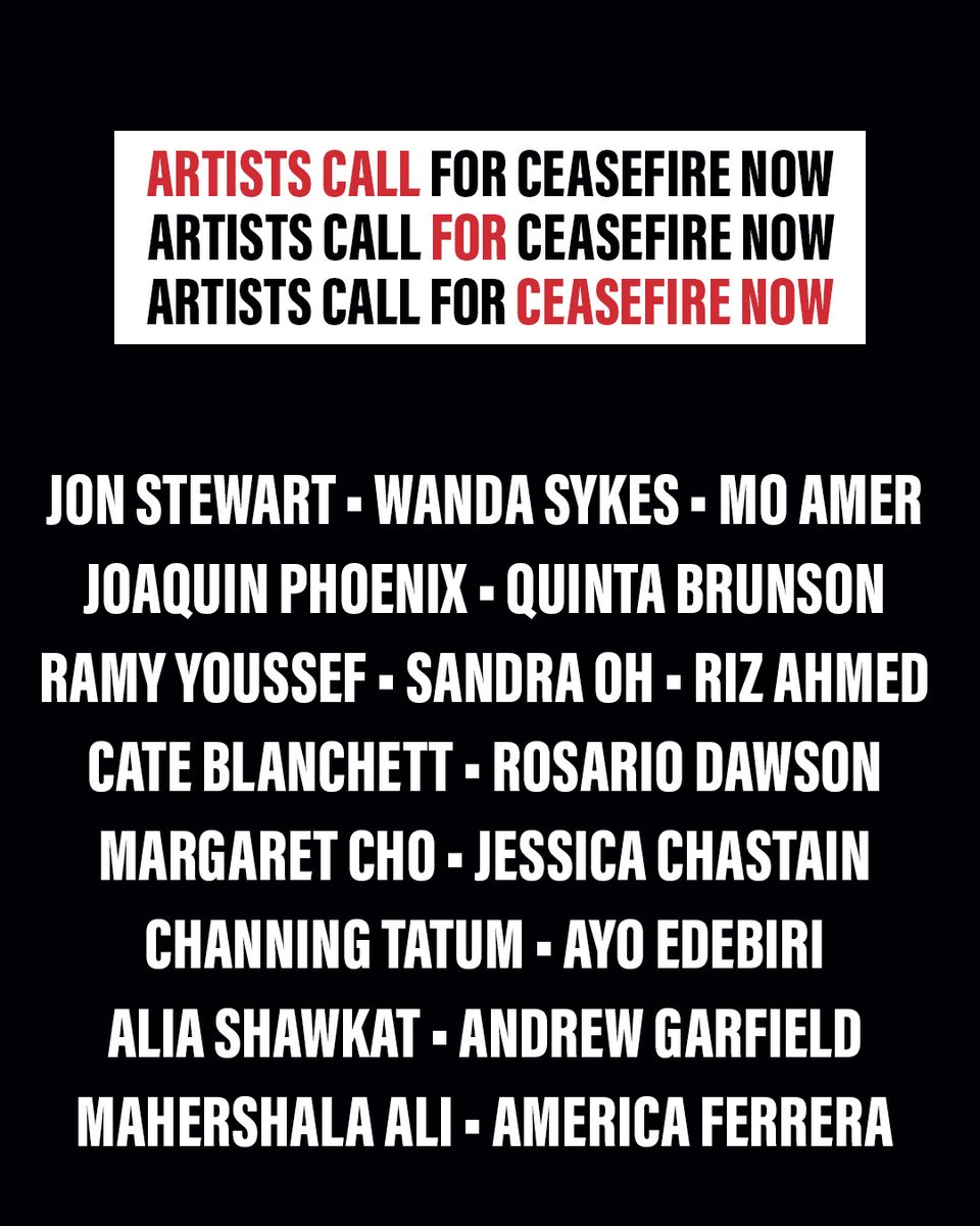theIMEU's tweet photo. 55 major actors and artists have written a letter to President Biden urging him to “call for an immediate de-escalation and ceasefire in Gaza and Israel, before another life is lost.”

To read the letter, visit https://t.co/yNXDvTmjzo https://t.co/mLQSa53brg