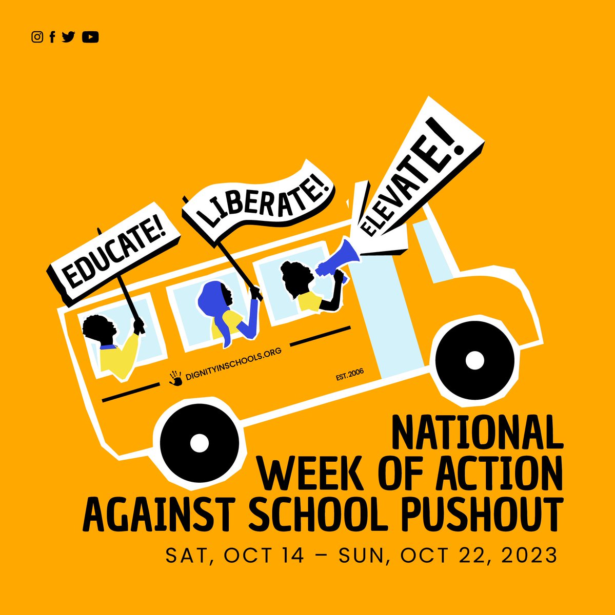 The National Week of Action Against School Pushout is so important because it brings together a community of impacted folks raising their voices to end harmful discipline practices all across the South. #DSCWoA2023