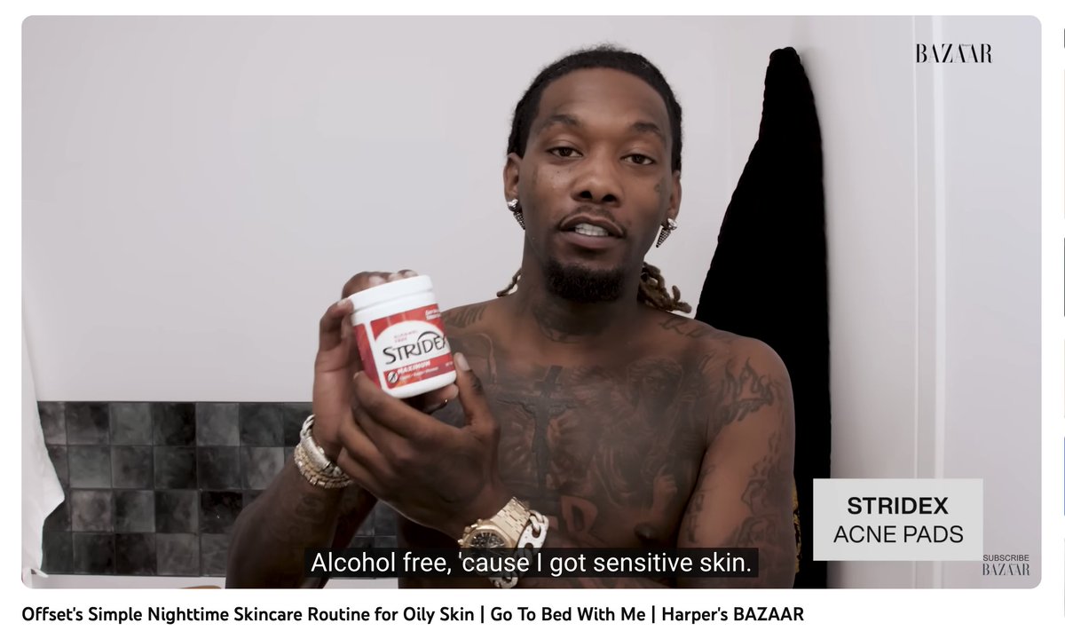 Love seeing <a href="/OffsetYRN/">OFFSET</a>'s rebrand. His marketing team has really been killing it! His beauty routine on <a href="/harpersbazaarus/">Harper’s BAZAAR</a> just popped up on my YouTube and it's so great.